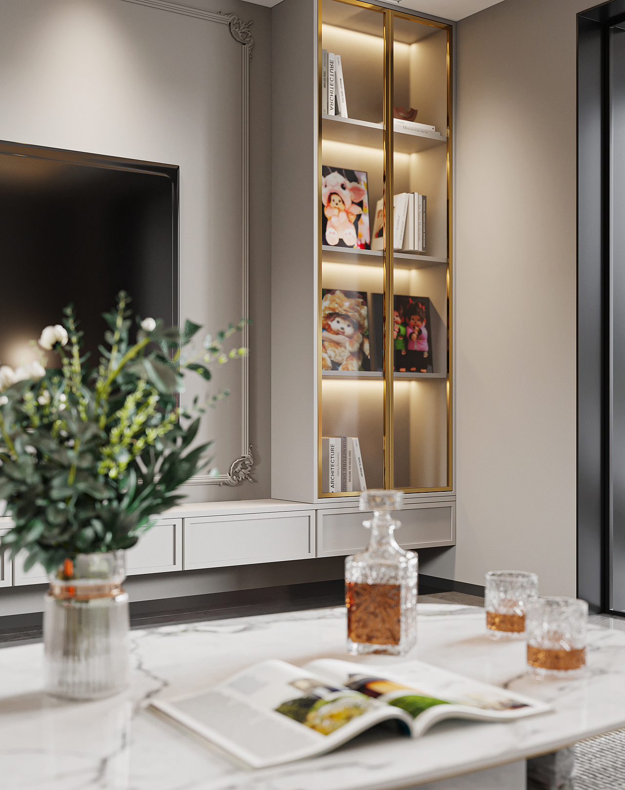 现代—轻奢客餐厅效果图