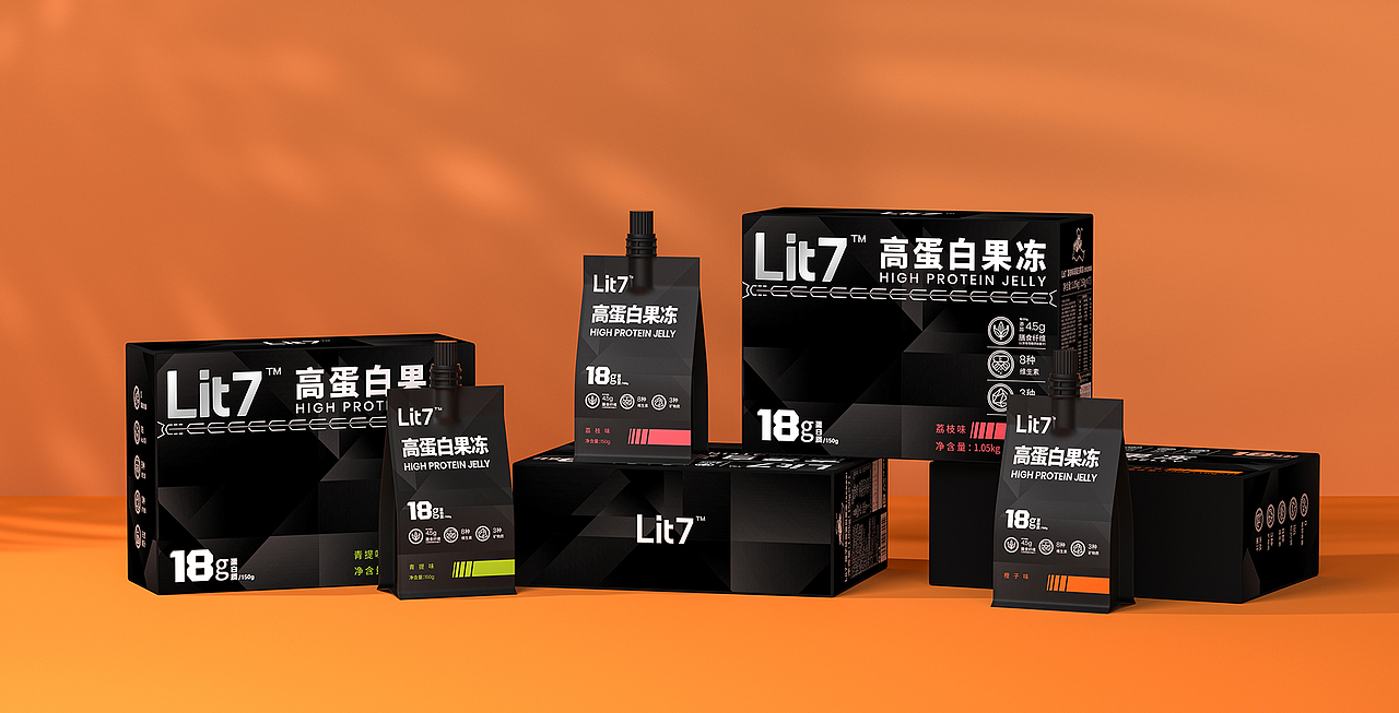 Lit7高蛋白果冻快消品品牌（图ZMzM3ODExOTQ0） - 包装 - 站酷设计师无限脑洞张某人原创素材 - 站酷ZCOOL