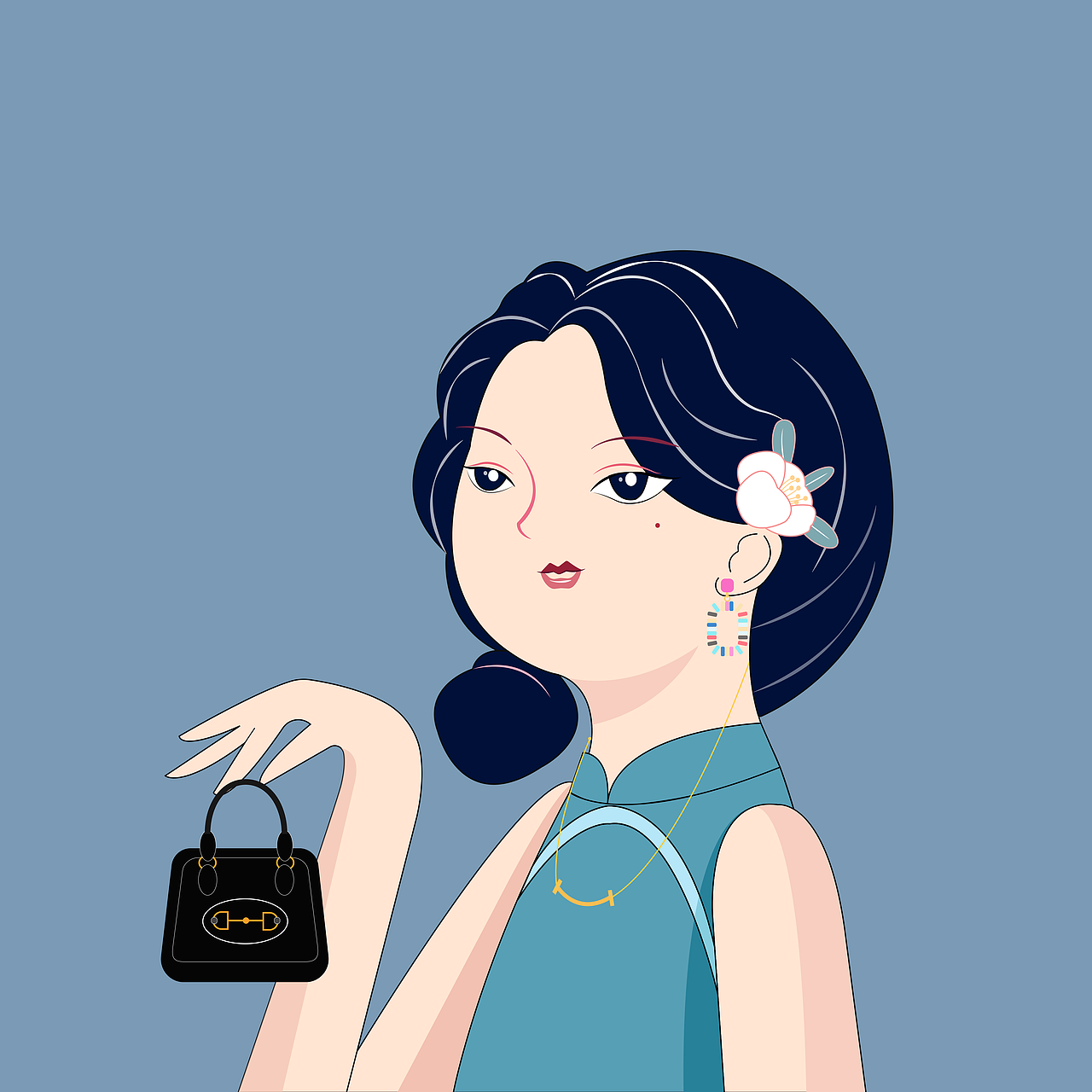 民国少女NFT（图ZMzAyNTY3MzA0） - 创作习作 - 站酷设计师爱谷穗的猫原创素材 - 站酷ZCOOL