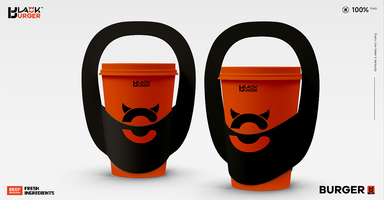 【布克黑牛堡】牛肉汉堡餐饮品牌设计（图ZMzI4NDc4MDMy） - 品牌 - 站酷设计师焰火云品牌营销原创素材 - 站酷ZCOOL