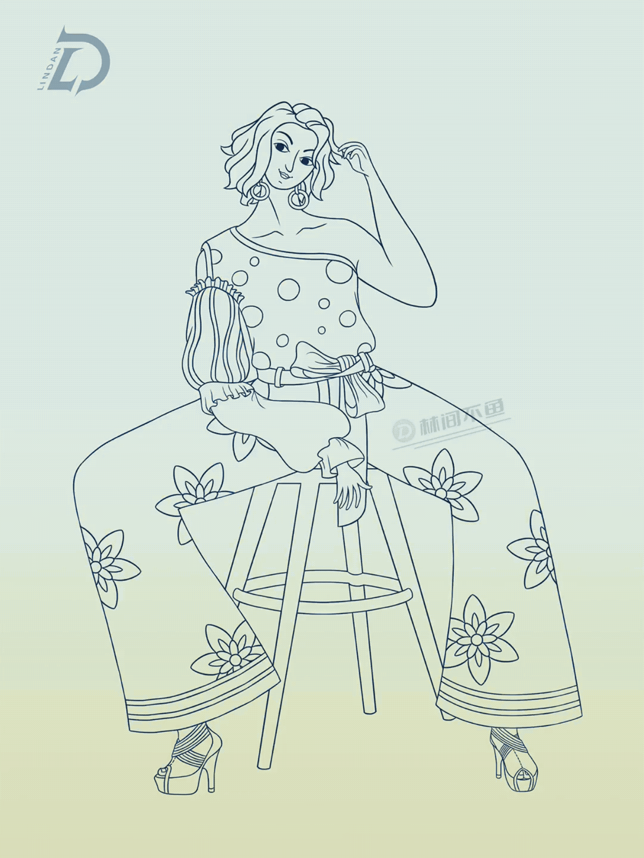 插画合集第一篇:国风线性