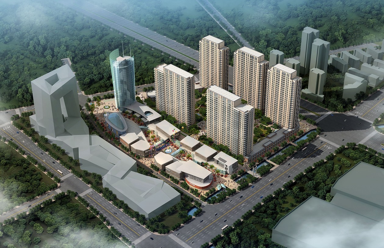 大型室外建筑鸟瞰图_1992效果图小李-站酷zcool