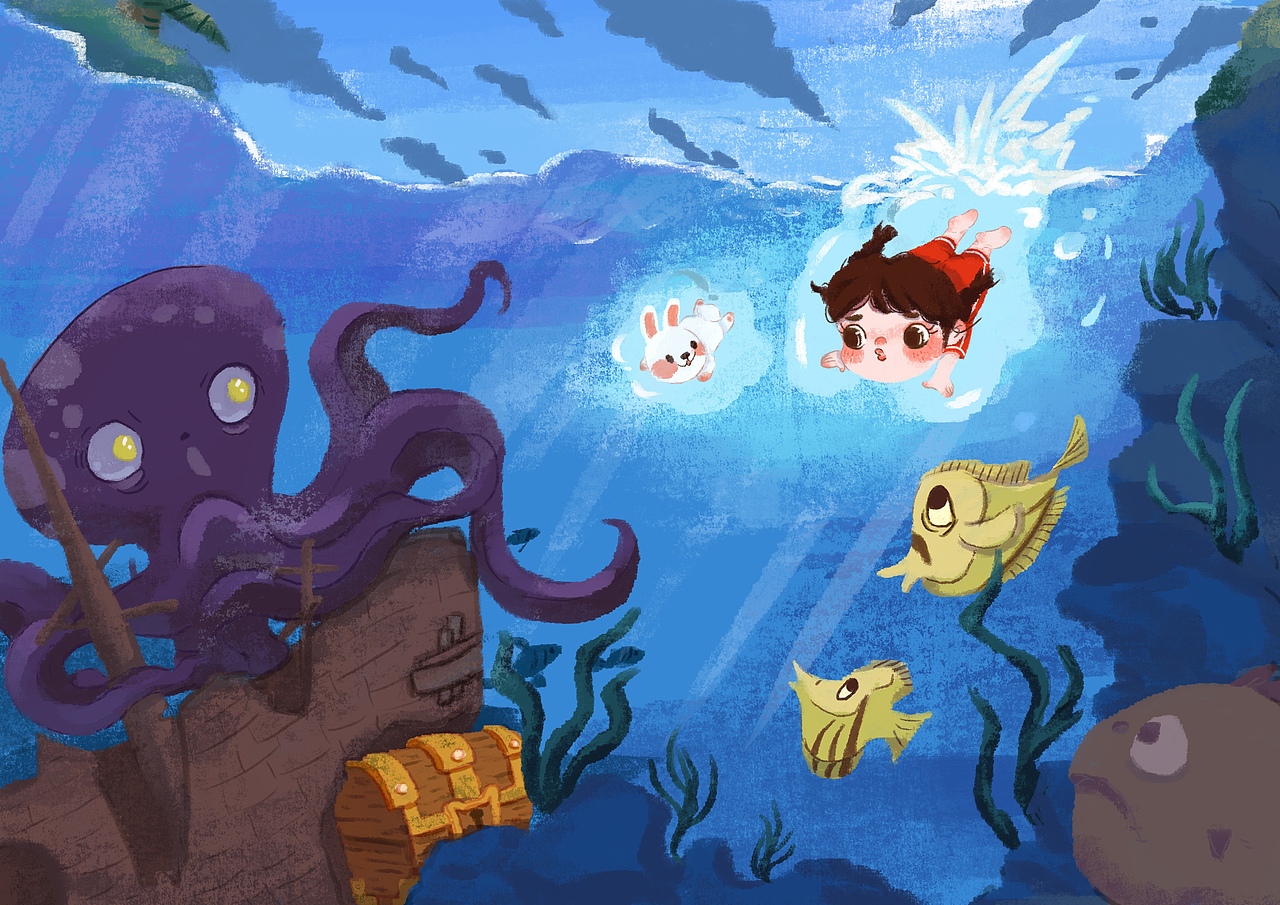 儿童插画——风景进阶班毕业啦~~