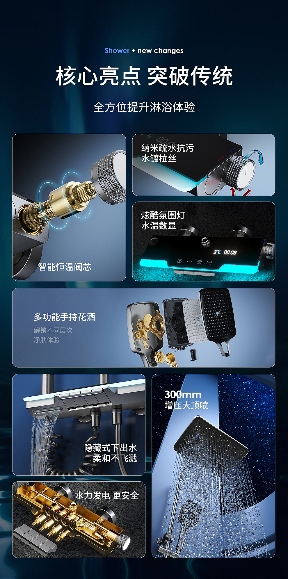 23年卫浴花洒详情/年终卫浴分享