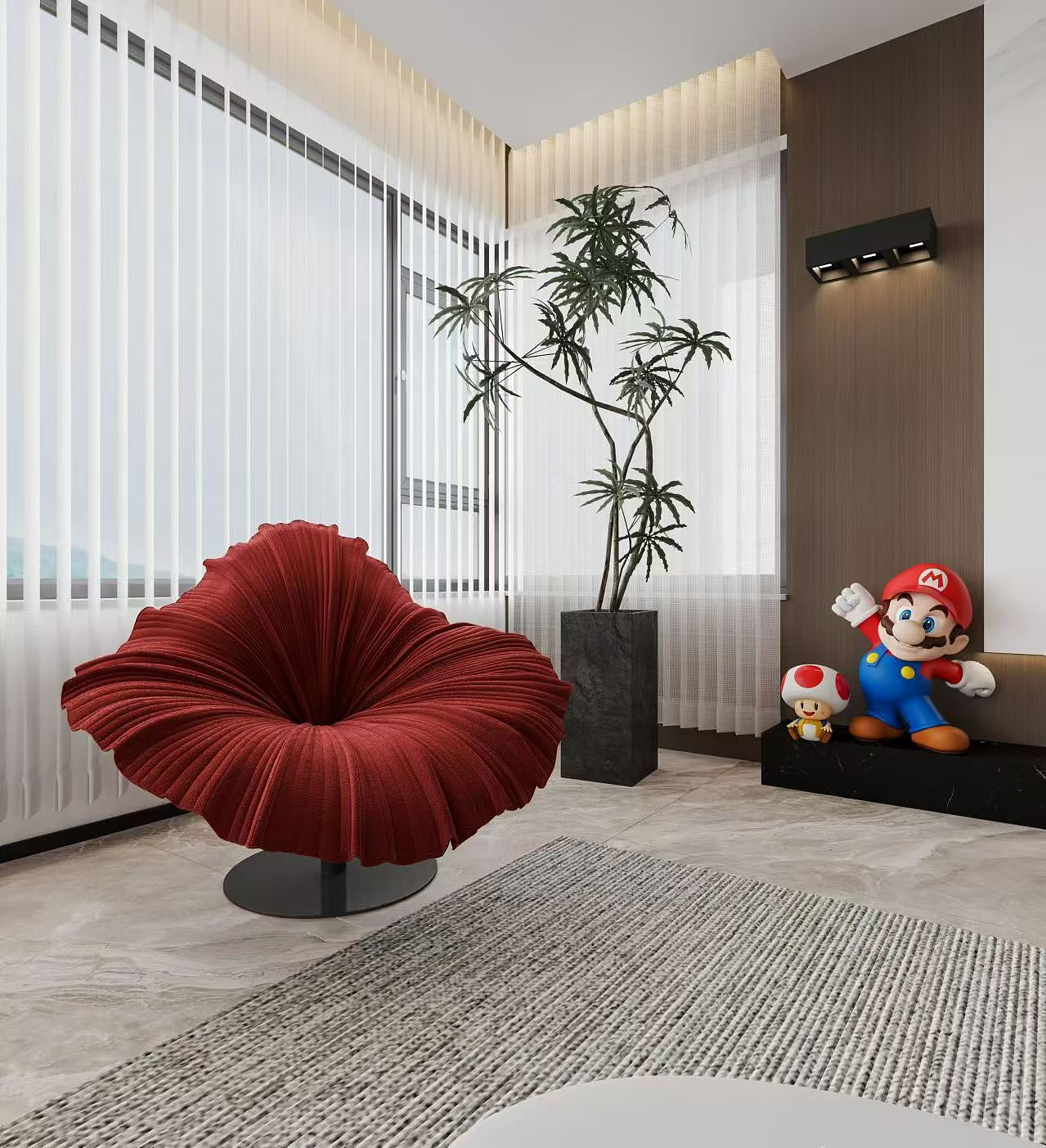 现代客餐厅——白龙马效果图