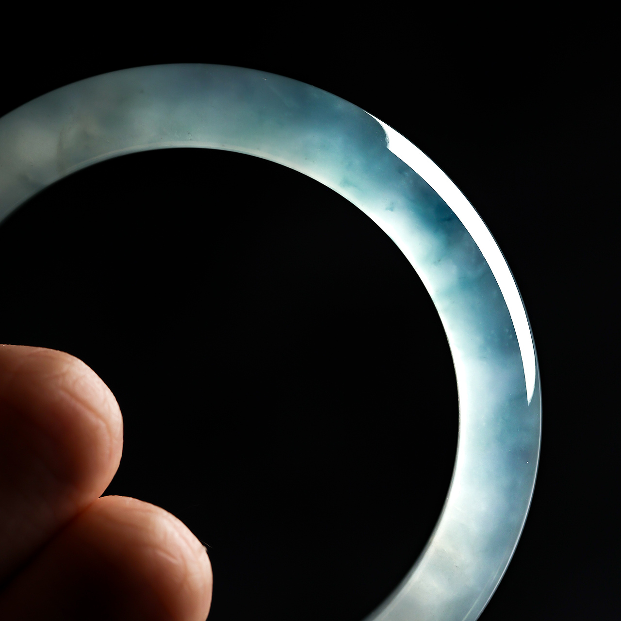 翡翠摄影——冰蓝底手镯