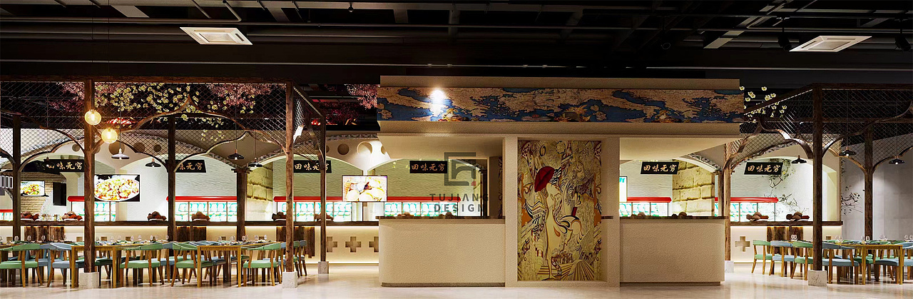 民族风的美食城我愿称之为西域火焰山风