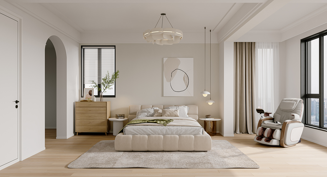 绘感视觉设计——轻奢奶油风格设计案例（图ZMzIyNDE5Mzc2） - 家装设计 - 站酷设计师时间像庸医原创素材 - 站酷ZCOOL