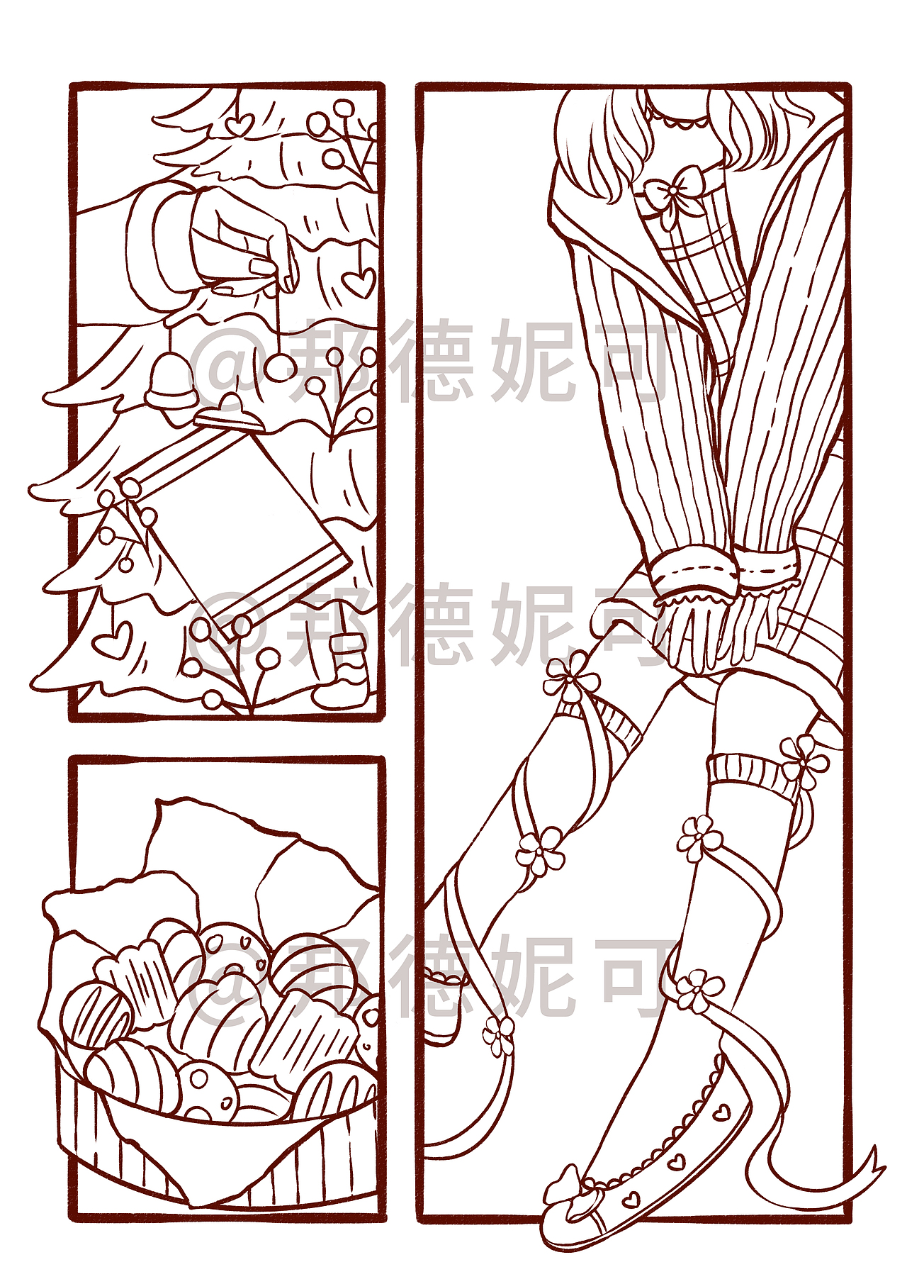 分镜插画--2022圣诞系列（图ZMzI1OTIxMTE2） - 艺术插画 - 站酷设计师邦德妮可原创素材 - 站酷ZCOOL