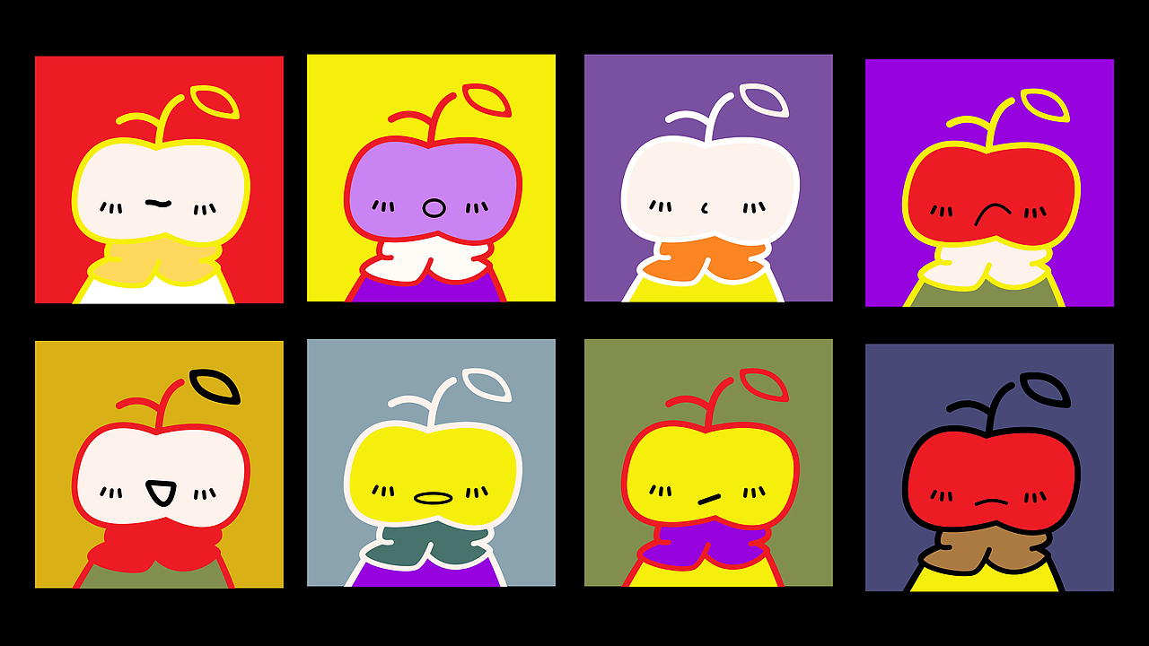 #世界名画100#《苹果艺术家》（图ZMzQzOTI2MzMy） - 艺术插画 - 站酷设计师三水治原创素材 - 站酷ZCOOL