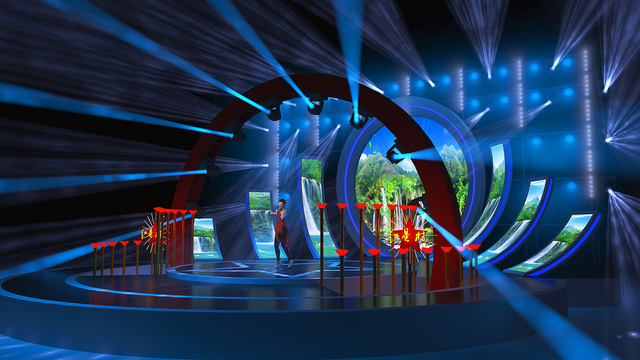 网红户外直播舞台设计——也可以做为文旅的演出平台