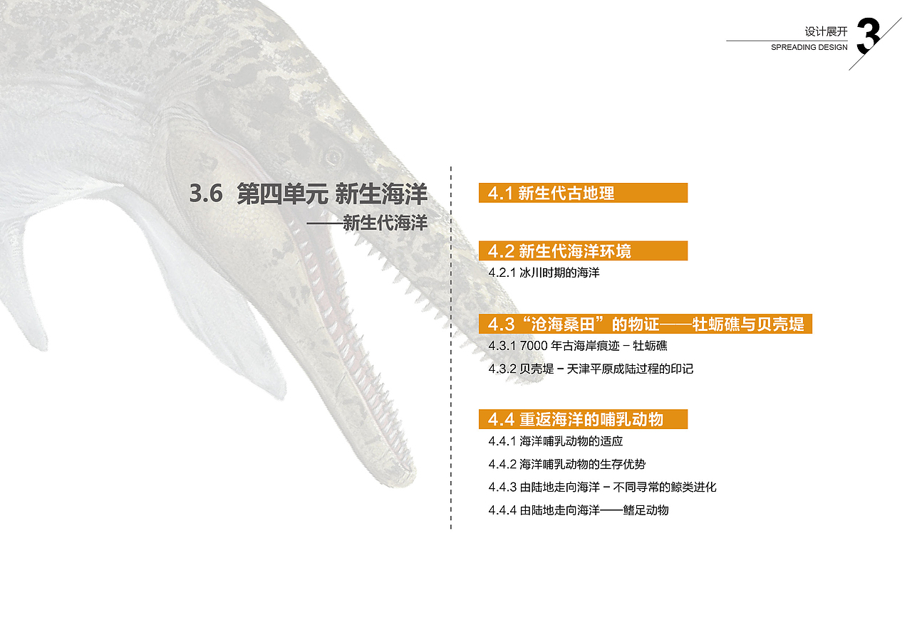 海洋展厅立面展示