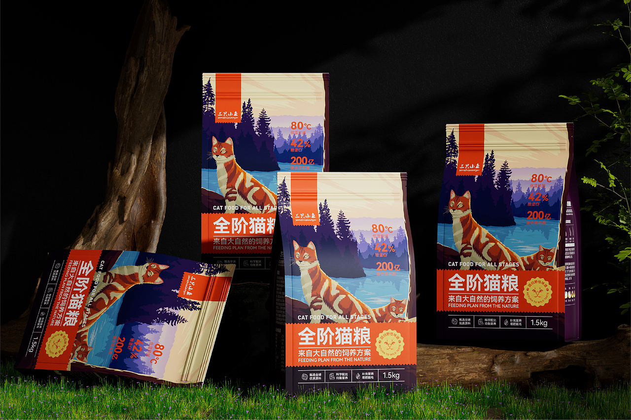 三只小鱼-全阶猫粮(图ZMzY5OTY5ODk2) - 包装 - 站酷设计师远见品牌设计原创素材 - 站酷ZCOOL