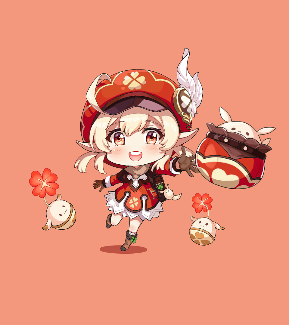 原神——Q版可莉（圖ZMzQxNzEzNzQ0） - 創(chuàng)作習(xí)作 - 站酷設(shè)計(jì)師愛上健身的肥宅喵原創(chuàng)素材 - 站酷ZCOOL