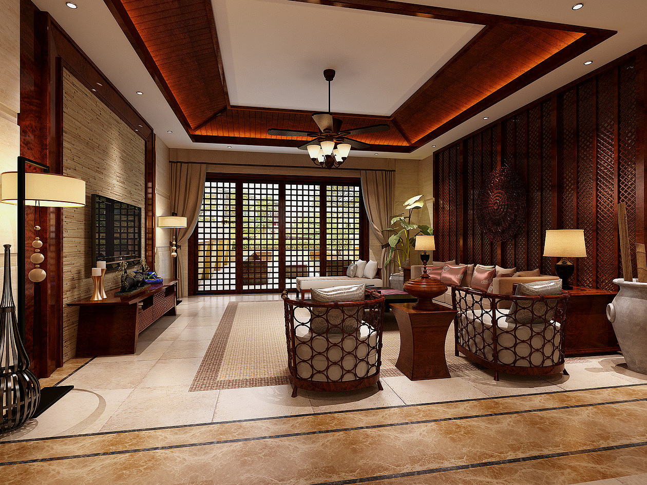 东南亚风格~（图ZMzExMzcxOTky） - 家装设计 - 站酷设计师1992效果图小九原创素材 - 站酷ZCOOL