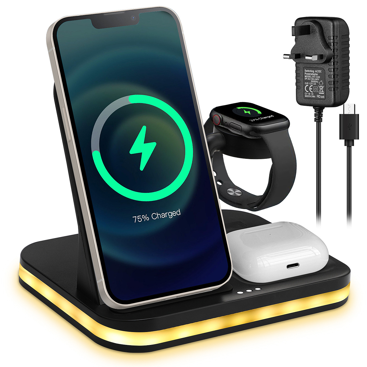 多功能无线充  亚马逊主图