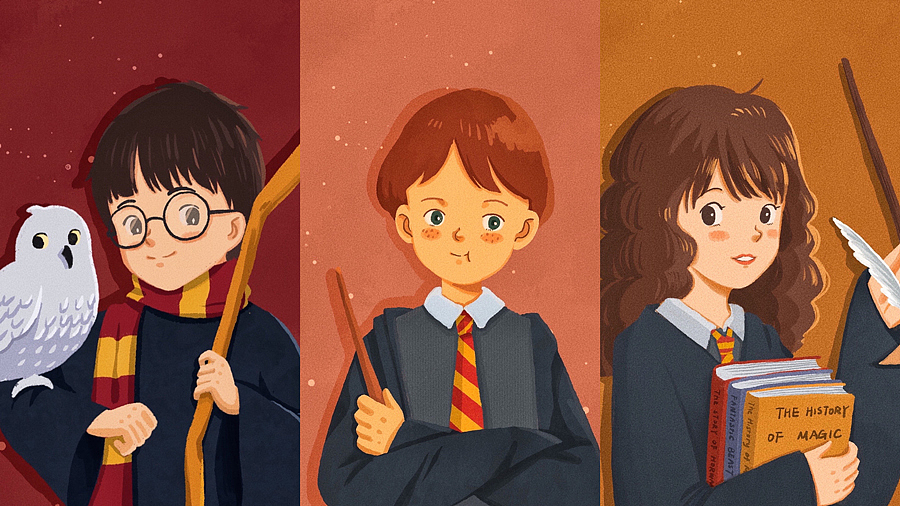 【哈利波特人物系列】格兰芬多铁三角_julyjane__-站酷zcool