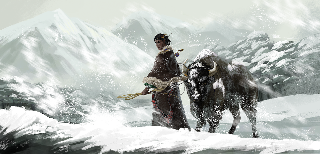 雪原【procreate+ps绘画】（图ZMzIzMjg0Mjk2） - 商业插画 - 站酷设计师北魏设计师原创素材 - 站酷ZCOOL