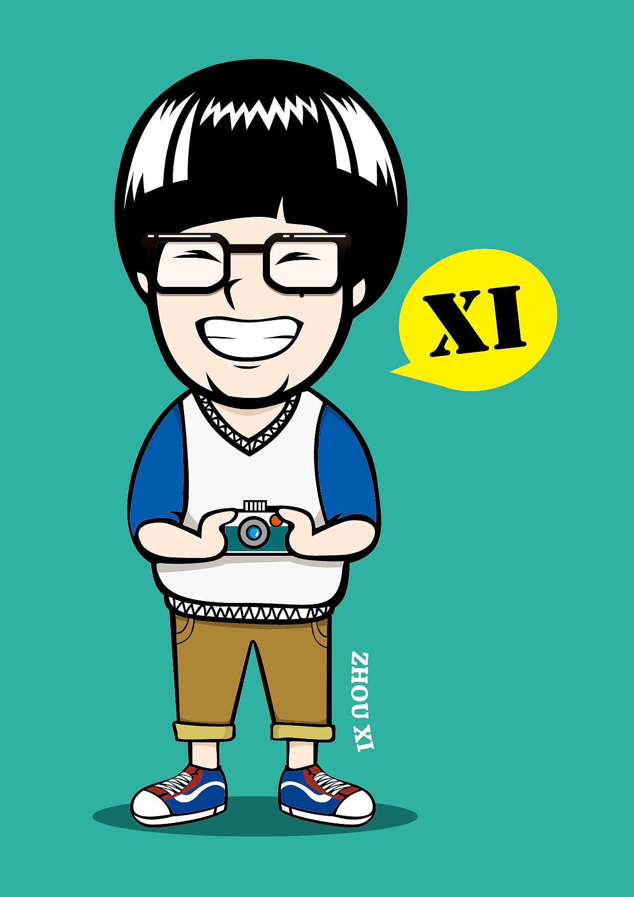 矢量人物繪畫練習(xí)（圖ZNTI1ODU1Mg==） - 新銳潮流插畫 - 站酷設(shè)計(jì)師王否囧了個(gè)囧又囧原創(chuàng)素材 - 站酷ZCOOL