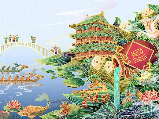 端午安康-包装插画习作