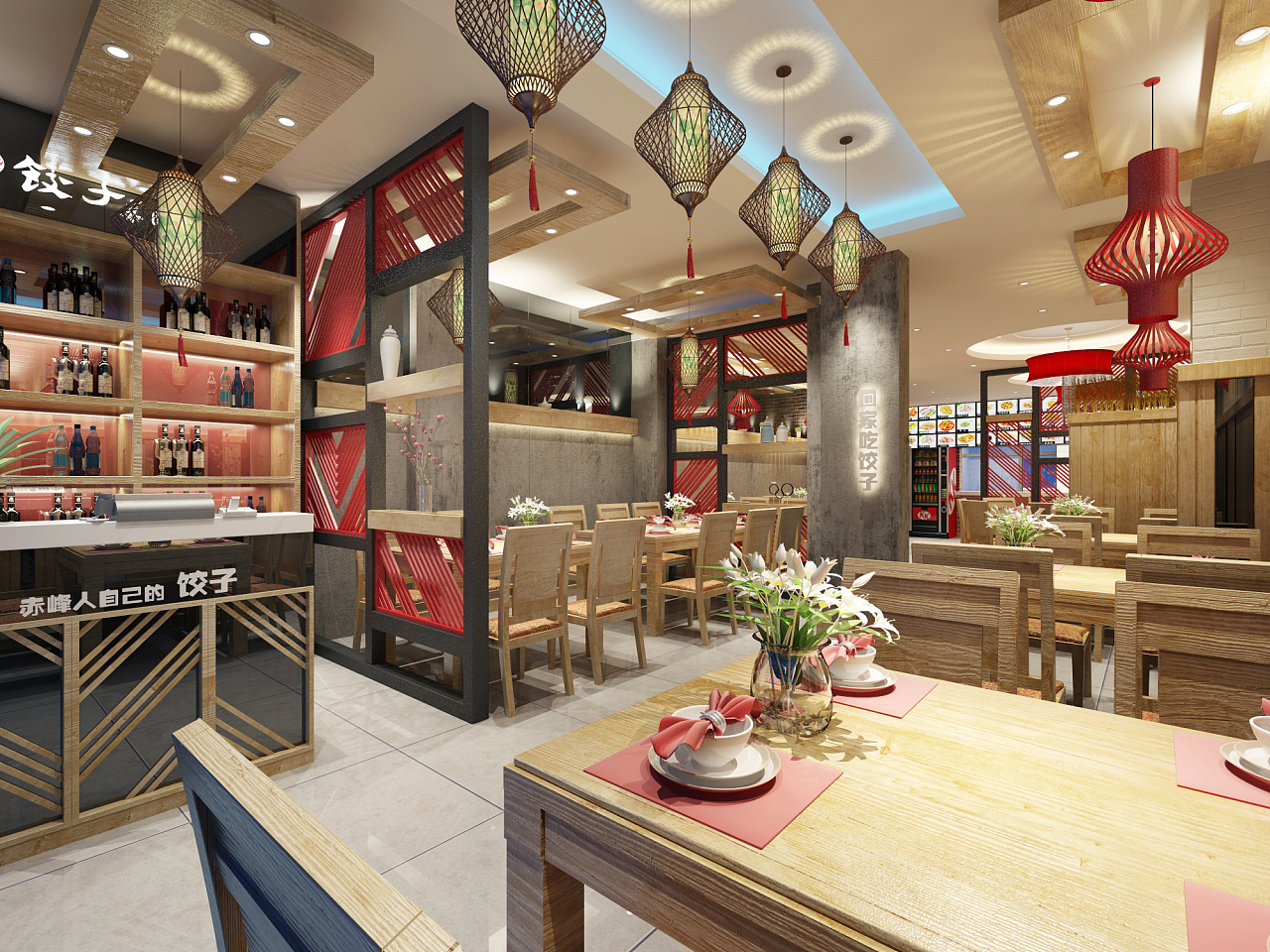 餐饮空间设计——“麦香饺子馆”-建E网设计案例