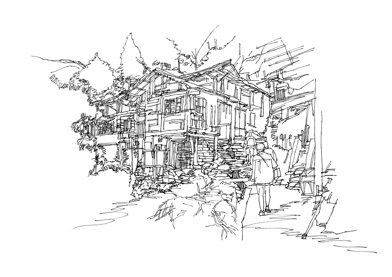 手绘瑶寨（图ZMTYxNzY2Mjcy） - 绘画 - 站酷设计师李文YAO努力原创素材 - 站酷ZCOOL