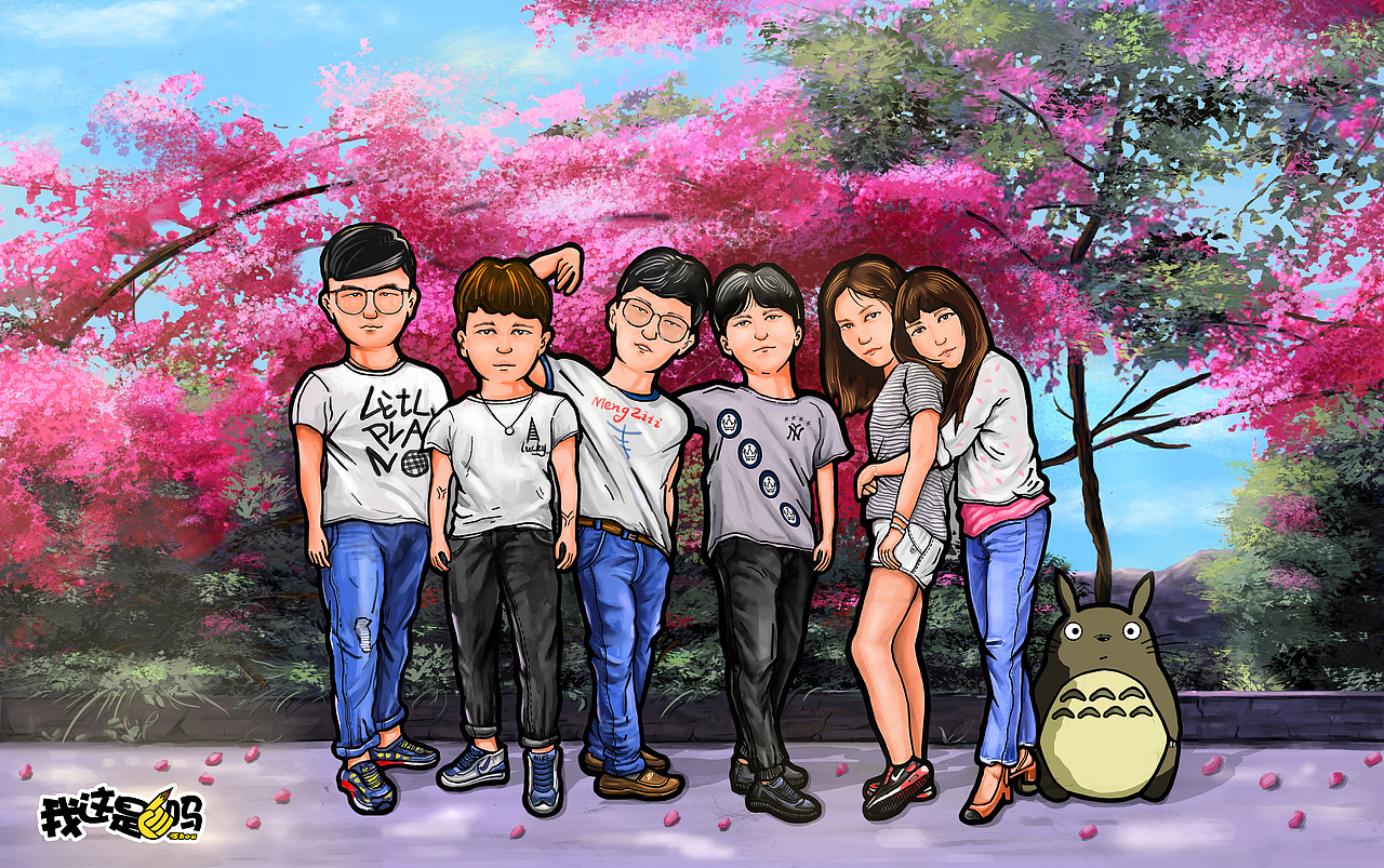 大学毕业一周年纪念插画（图ZODE2NTUwNDg=） - 创作习作 - 站酷设计师我这是手吗原创素材 - 站酷ZCOOL