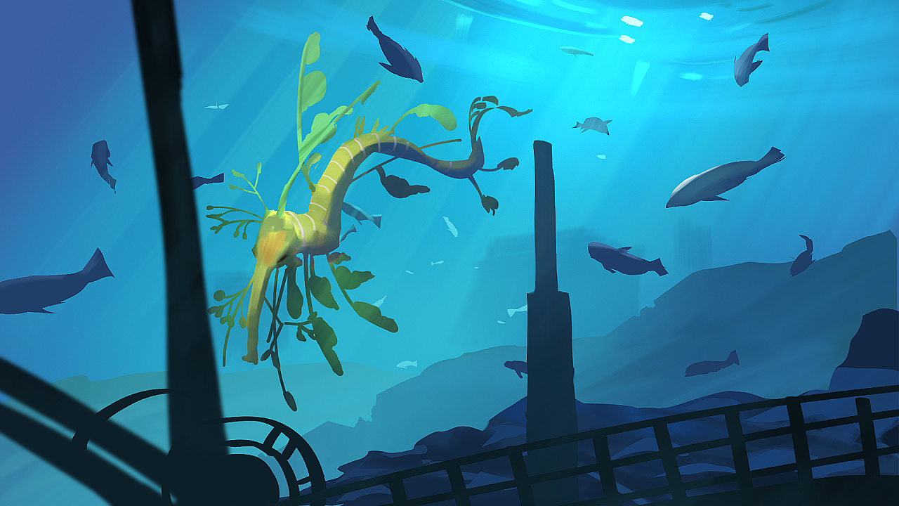 水下叶海龙速涂