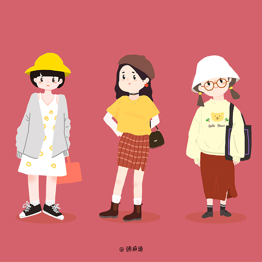 我把未来的你，都画进了画里。1-5期合集（图ZMjEyMjgwNjM2） - 艺术插画 - 站酷设计师頭麻頭原创素材 - 站酷ZCOOL