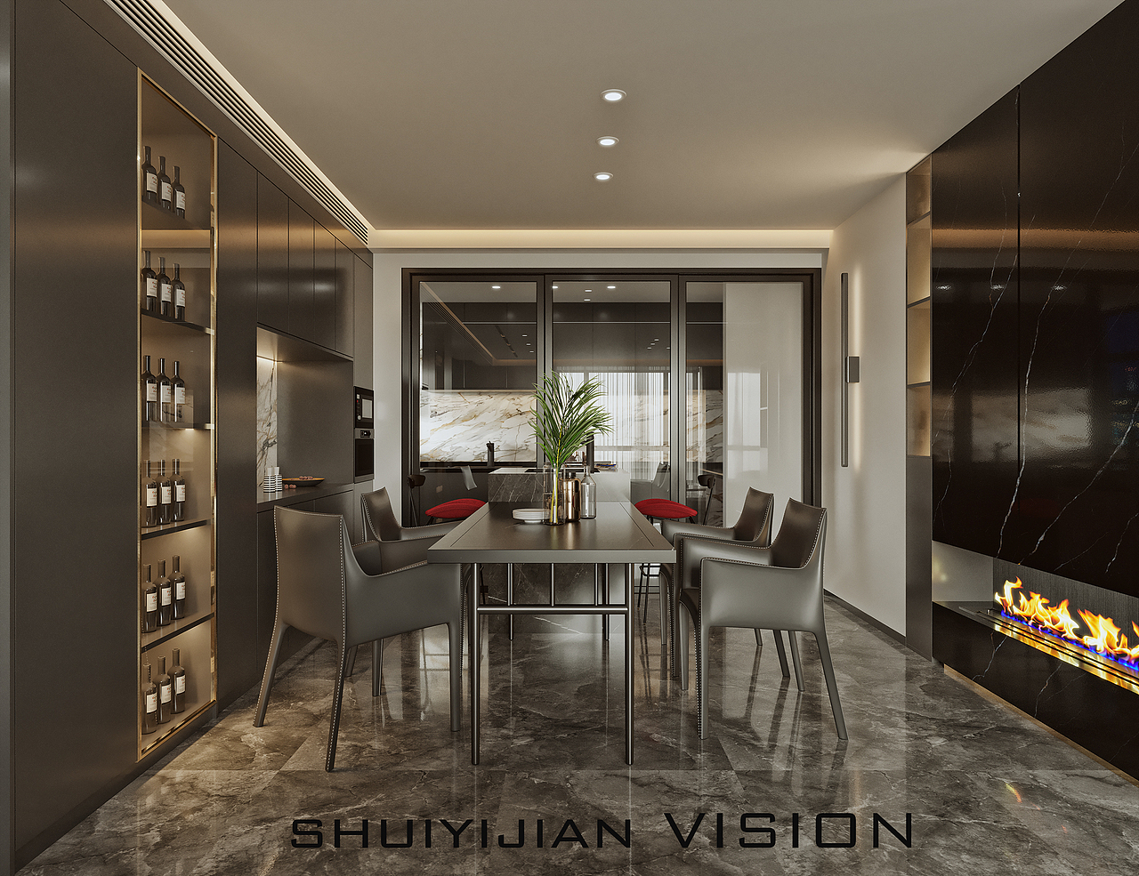 水易间表现——现代（图ZMjk0MTg0MjU2） - 建筑/空间 - 站酷设计师靠画图年薪百块原创素材 - 站酷ZCOOL