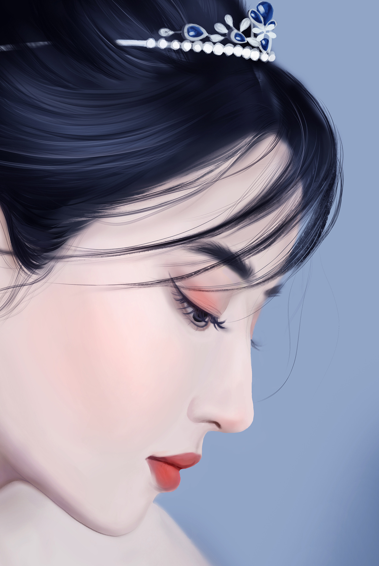 人像厚涂——刘亦菲|插画|创作习作|岸边的水泡 - 原创作品 - 站酷