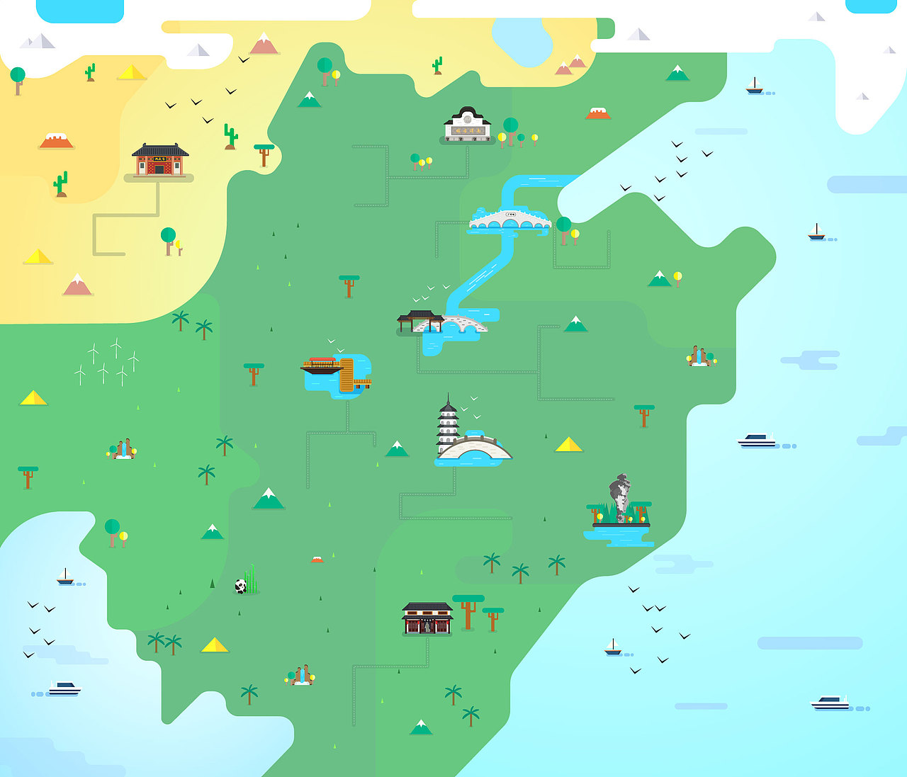 手绘地图（图ZMTAzNDU0MDQw） - APP界面 - 站酷设计师Microlite原创素材 - 站酷ZCOOL