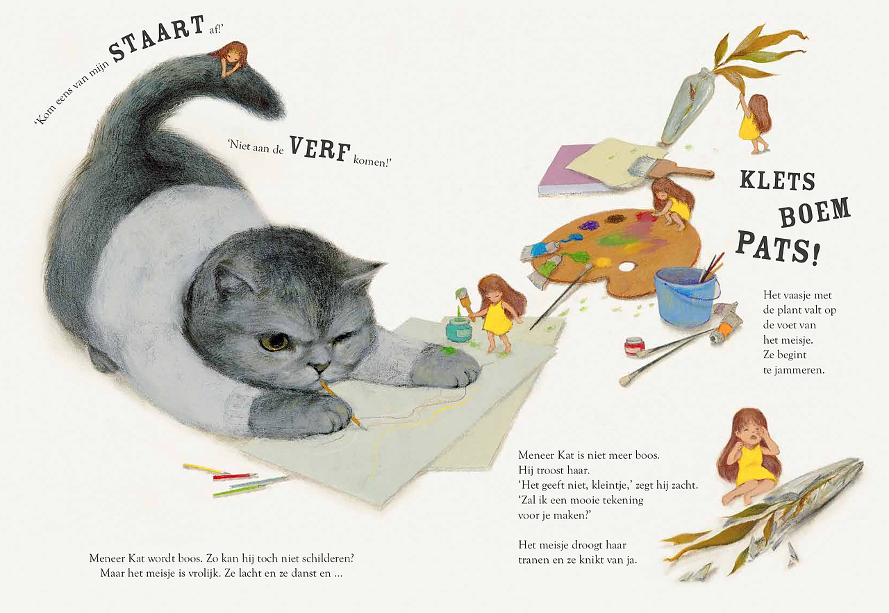 《猫先生和小小人》中文版绘本来咯~