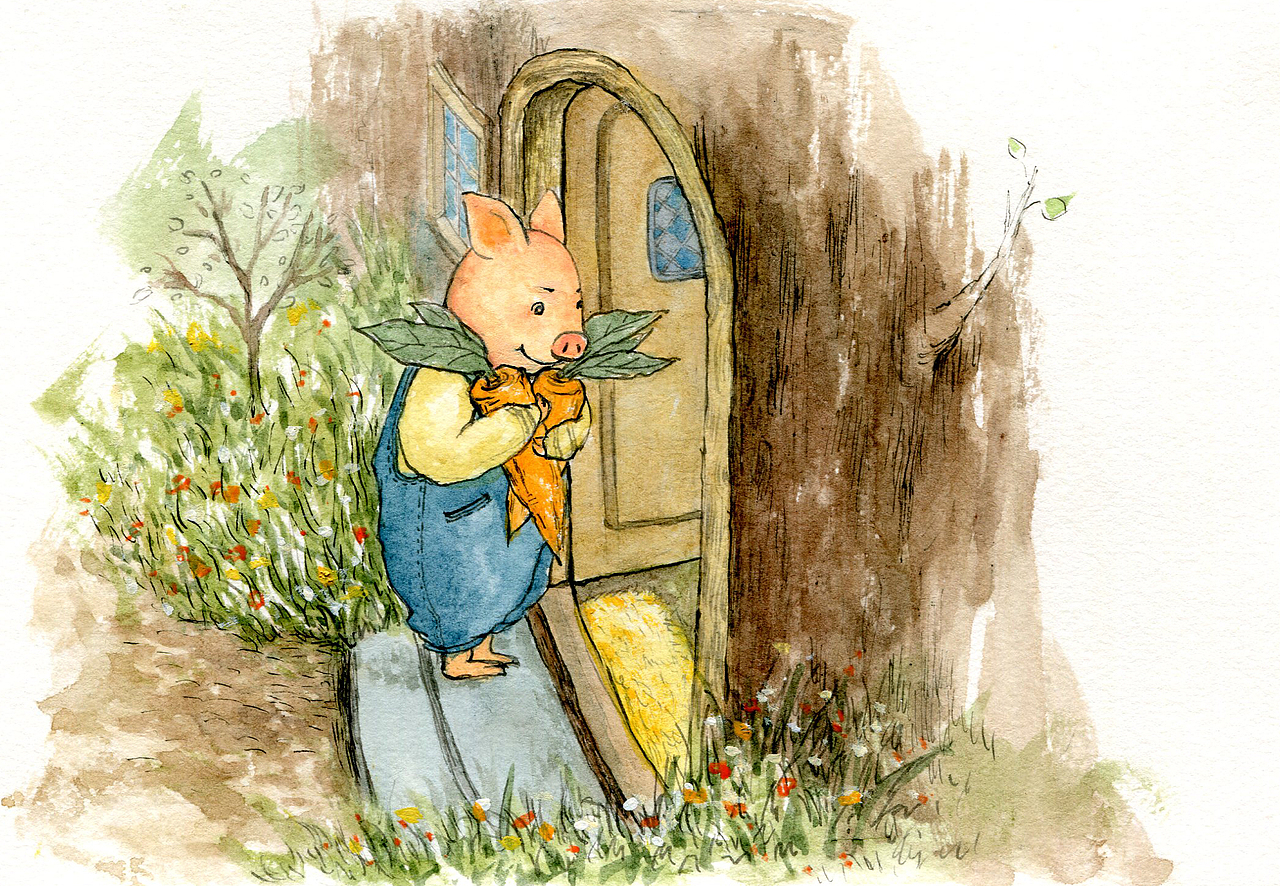 【儿插】猪猪（图ZMTEzNTE5NDg4） - 儿童插画 - 站酷设计师阿景呐原创素材 - 站酷ZCOOL