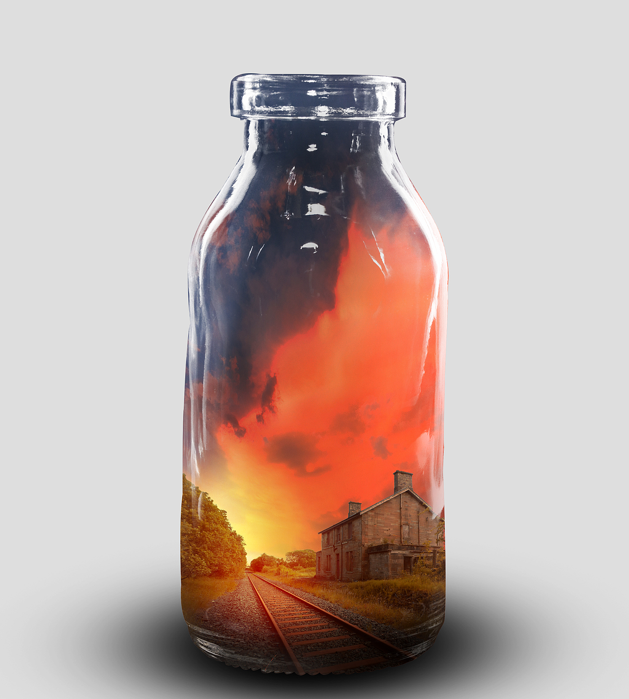 装在瓶子里的风景