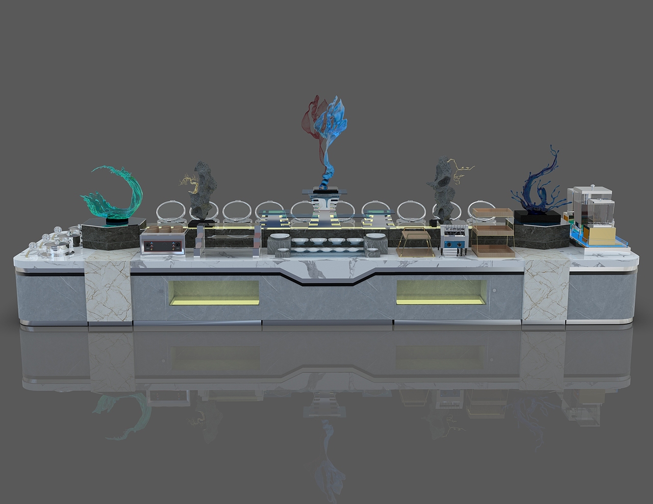 移动大理石自助餐台设备制作定制自助餐台效果图图片（图ZMjg2OTQzODc2） - 包装 - 站酷设计师自助餐台布菲车原创素材 - 站酷ZCOOL
