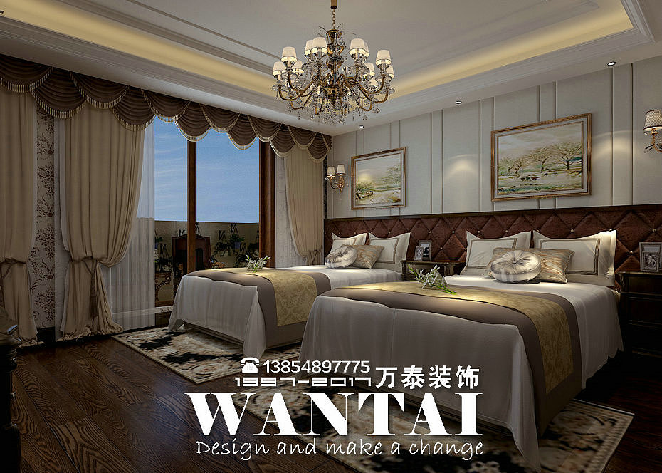 泰安装修-泰安润英美庐380平古典美式风格别墅装修案例（图ZMTE1NzYwODU2） - 家装设计 - 站酷设计师泰安小丁装修原创素材 - 站酷ZCOOL