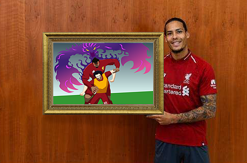 【足球系列】怪兽范戴克（图ZMTU0MTI0NjYw） - 商业插画 - 站酷设计师caotijing002原创素材 - 站酷ZCOOL