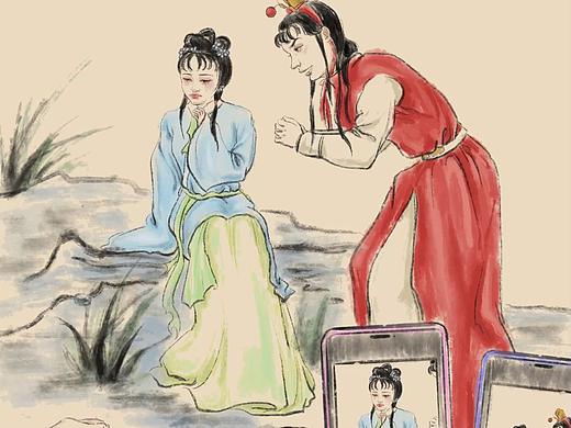 病态美3——黛玉滴眼药水（个人主页-ZNDYyMjExMjA=） - 创作习作 - 站酷设计师吴逸璇原创素材 - 站酷ZCOOL