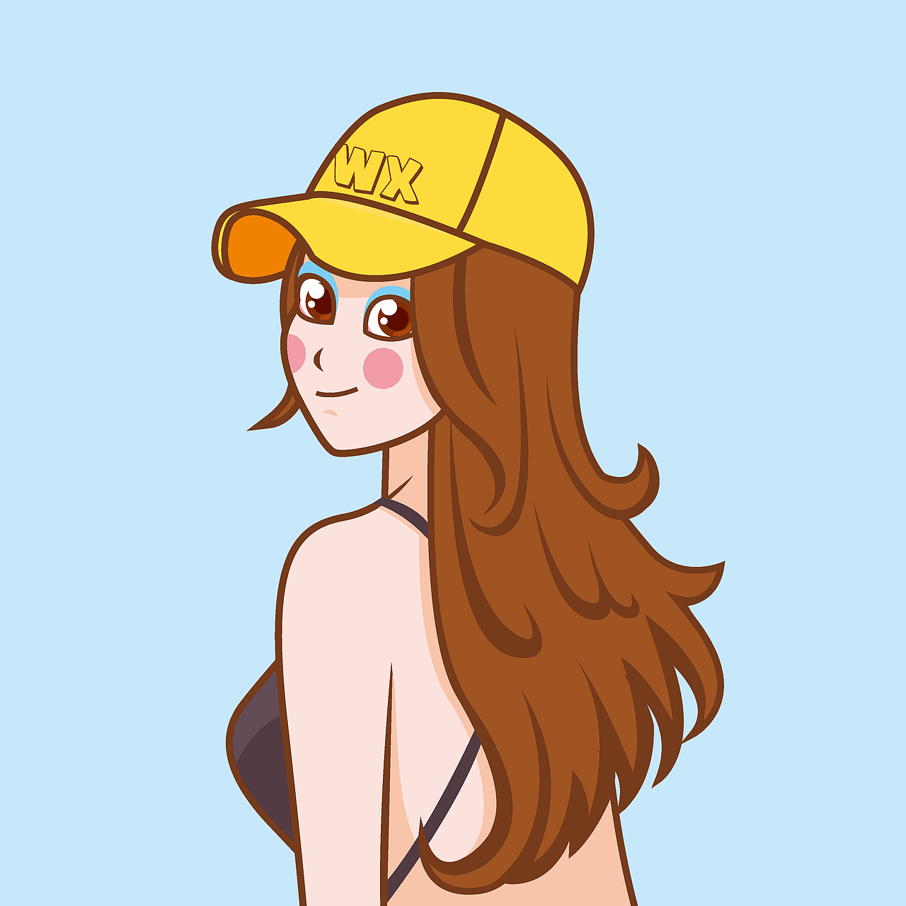 女孩矢量插画头像