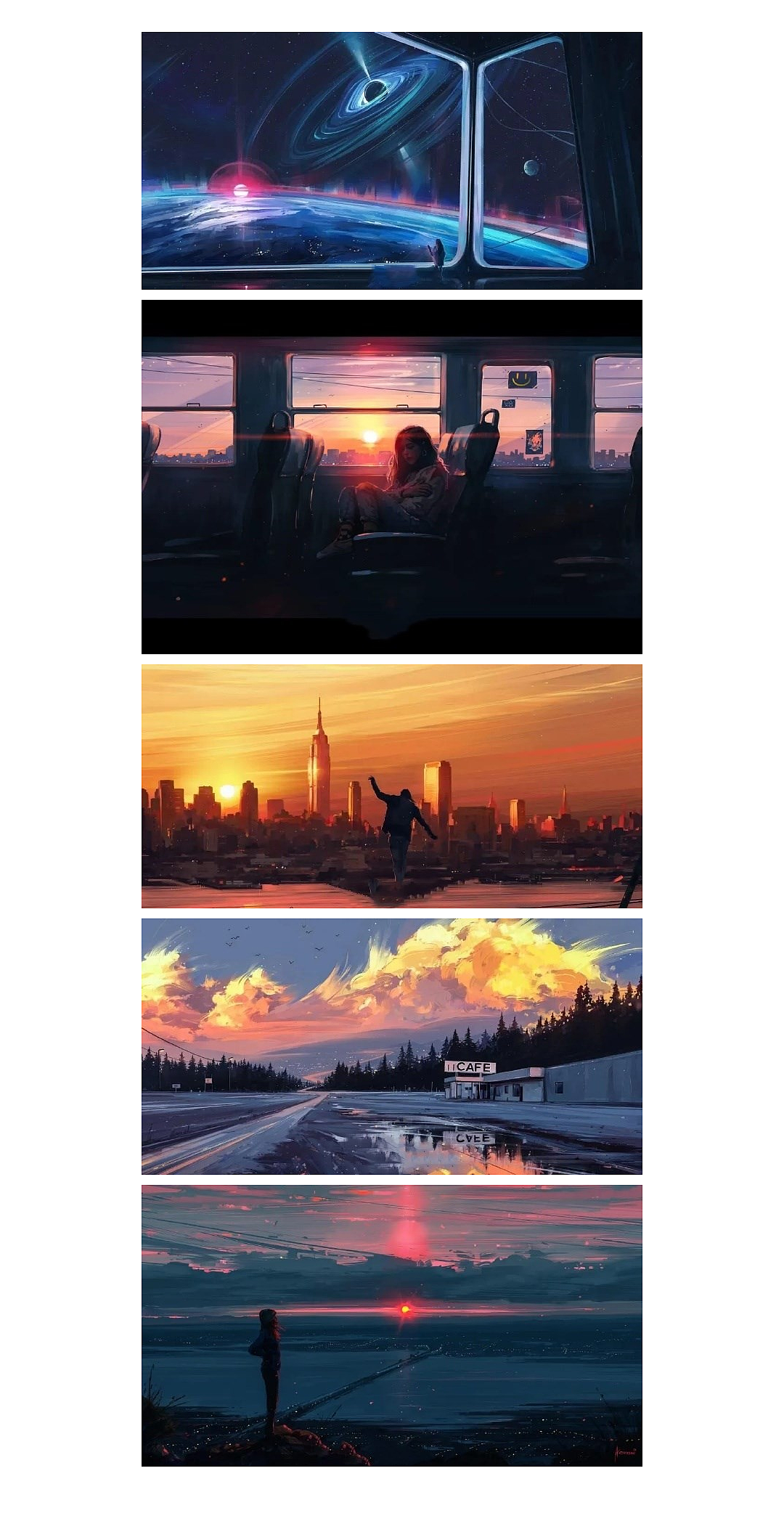 乌克兰艺术家alena aenami笔下的风景色彩艳丽!