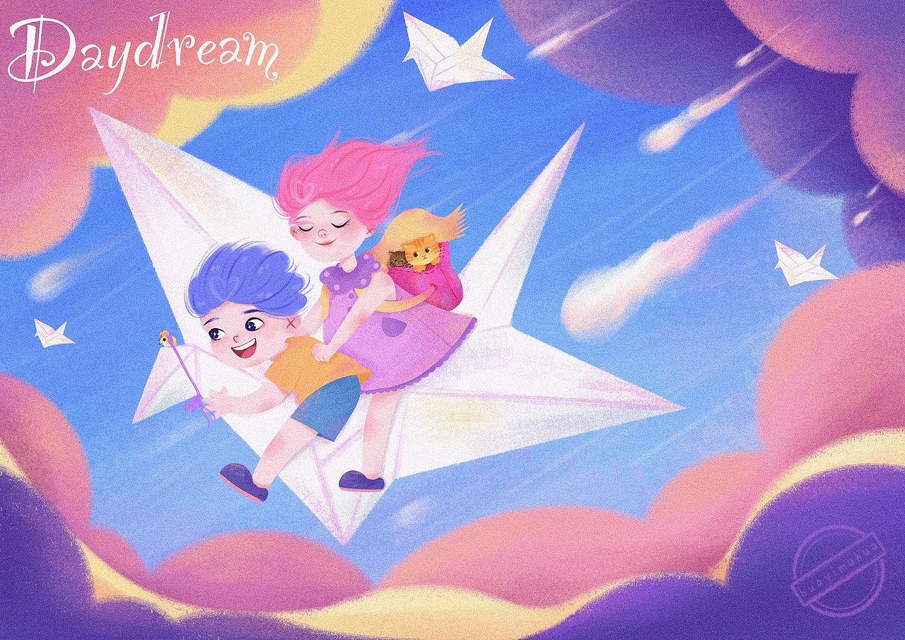 白日梦（图ZMjU1OTY4NjYw） - 儿童插画 - 站酷设计师花乂木华原创素材 - 站酷ZCOOL