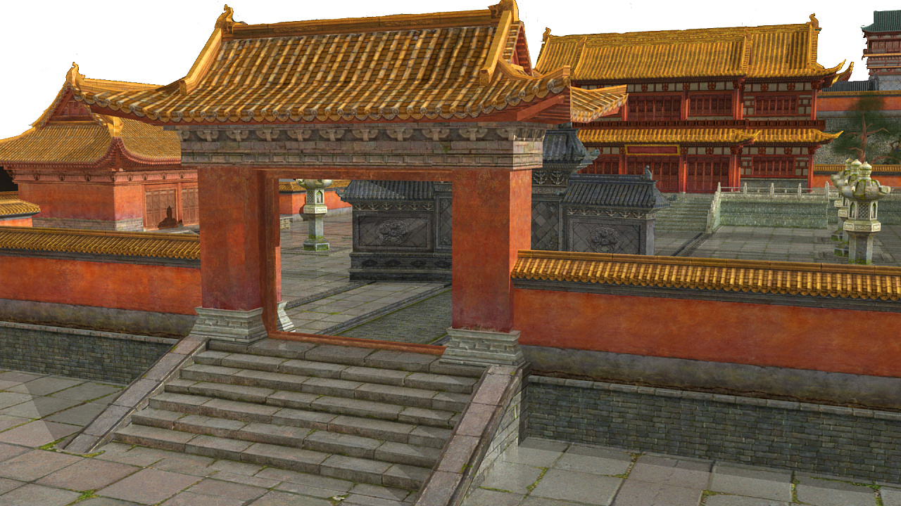 3d皇宫场景渲染