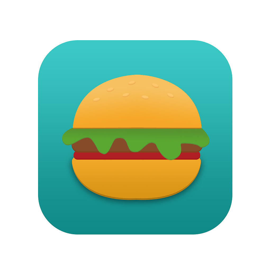 汉堡图形的外卖app的icon