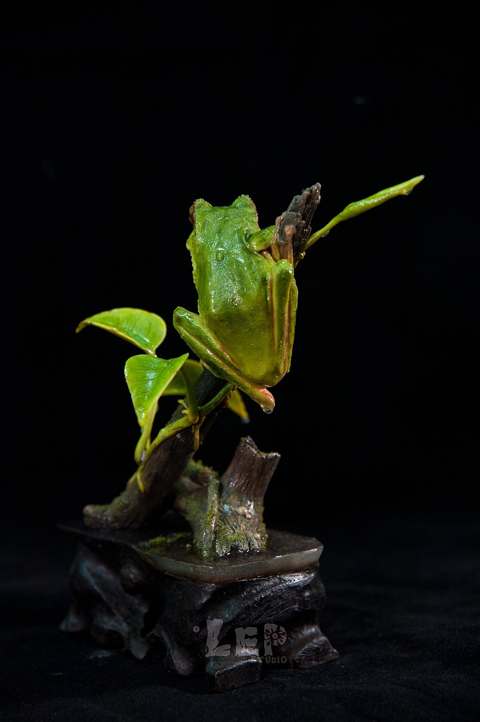 翡翠树蛙 涂装完成~~（图ZNjkyMzY0MTY=） - 手办/模玩 - 站酷设计师离谱哥哥原创素材 - 站酷ZCOOL