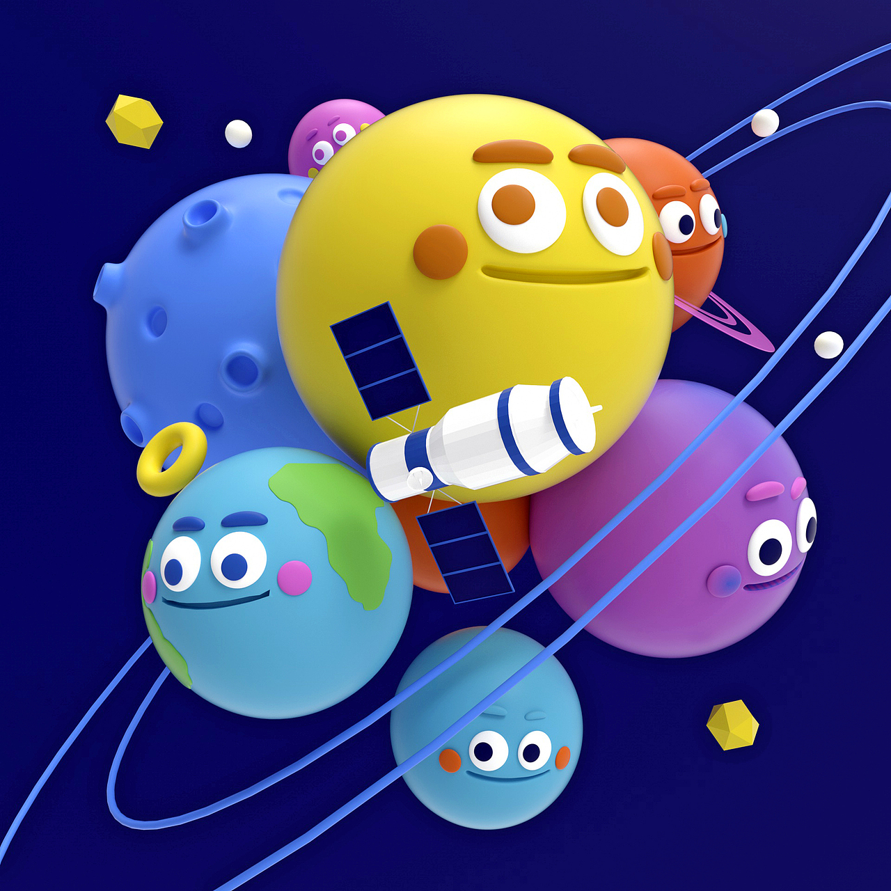 迷你太陽系（圖ZMjQ2MTM5ODQ0） - 其他三維 - 站酷設(shè)計師CallmeRoger原創(chuàng)素材 - 站酷ZCOOL