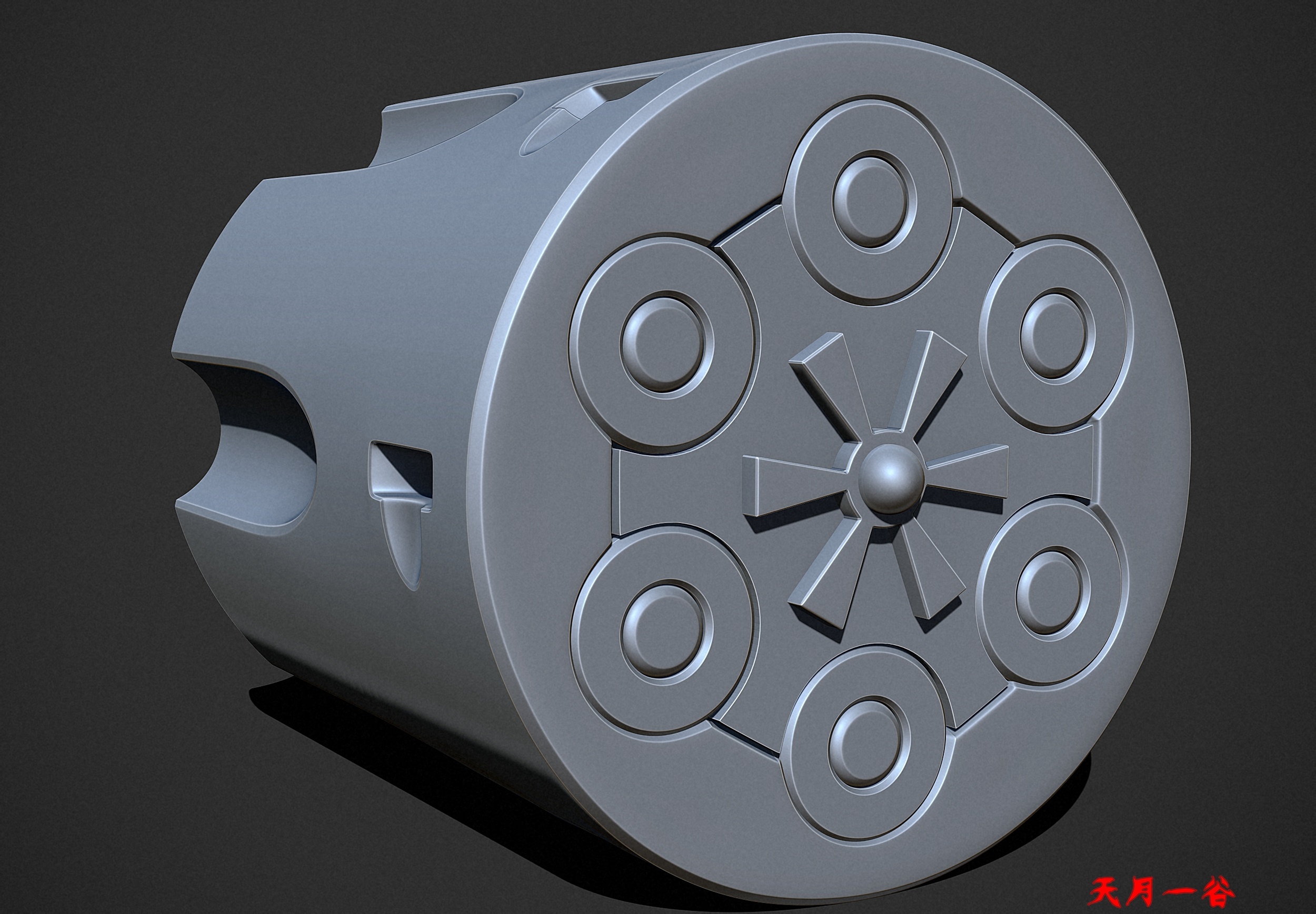 左轮手枪三维建模