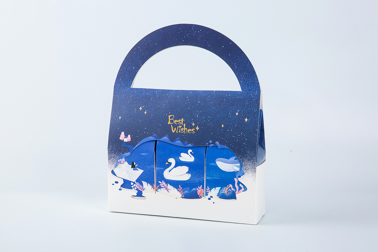 梦幻星空—牛轧糖雪花酥手提包装设计（图ZMTg4OTQ0NDAw） - 包装 - 站酷设计师海边d星空原创素材 - 站酷ZCOOL