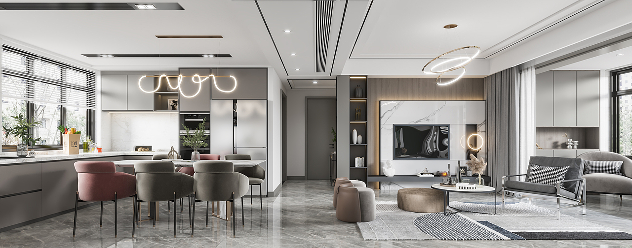 现代轻奢风格|空间|家装设计|新晨18136466886_原创作品-站酷(zcool)