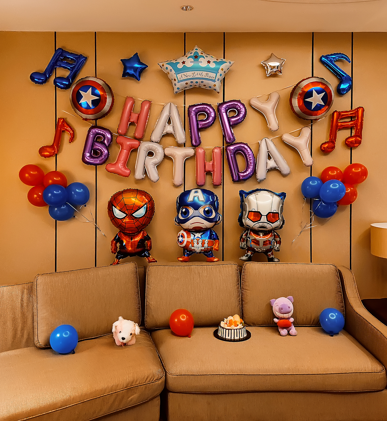 美国队长系列气球套餐拍照